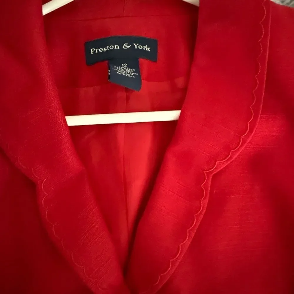 Vintage Preston & York red size 12 high silk material quality Valentine’s Day